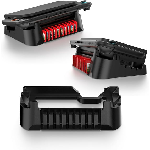 Stable Non-Slip Base for Switch 2 and Original Dock Angled Stand Space-Saving Desktop Support for Small Cabinets,Preventing Tipping During Gameplay and Charging