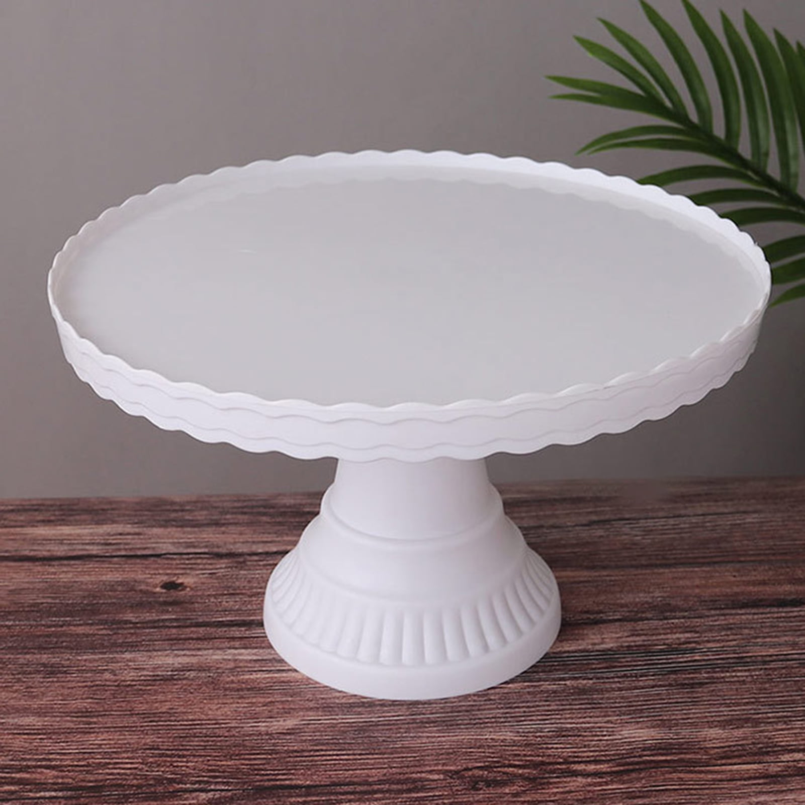 Stable Non-slip Plastic Cake Stand - Wave Design Dessert Display Plate ...