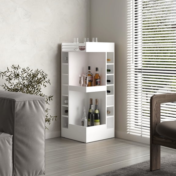Stable Particle Board Build - 46" Tall Corner Bar Cabinet