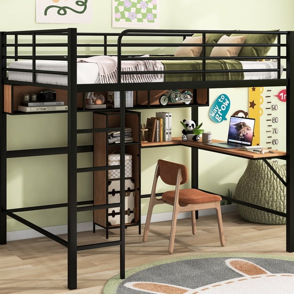 Stable Structure | Make Bedroom More Spacious with Loft Bed and L - shaped Setup