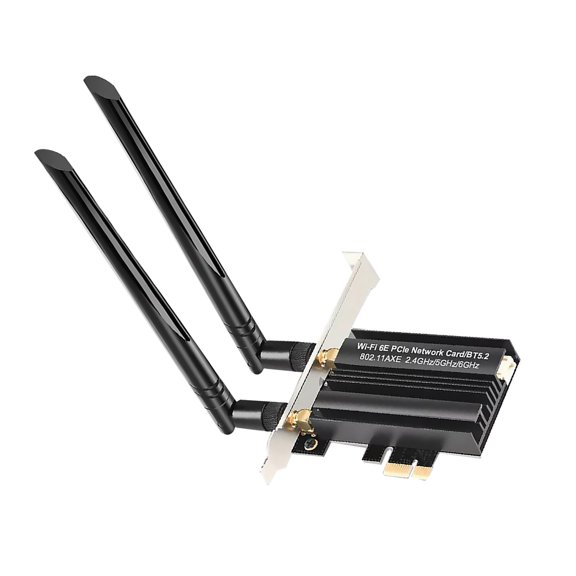 Stable WiFi 6E Card 5400Mbps, Heat Dissipation, Bluetooth 5.2 for Seamless OS Compatibility