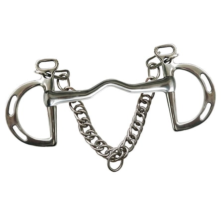 Stable Wide Port Bit Combination Horse Bit Harness Mouth Pelham