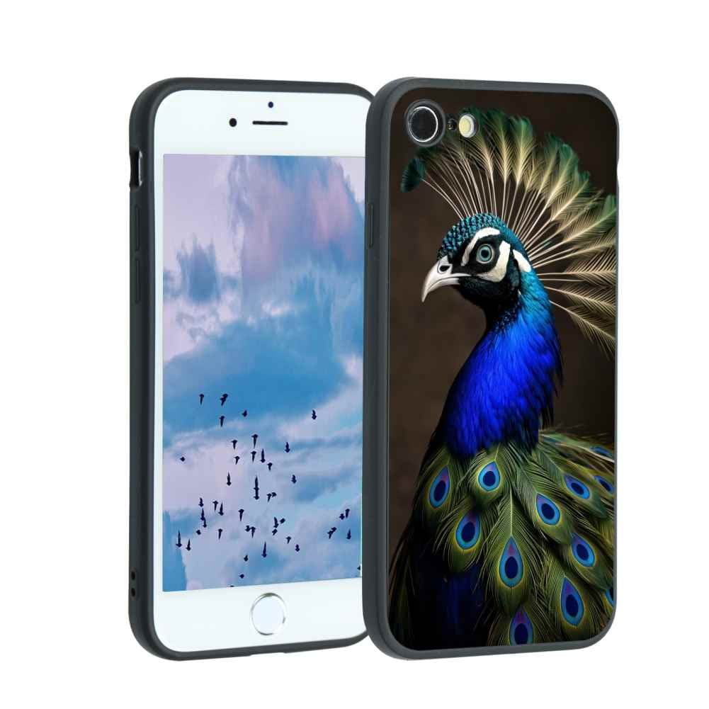 Stable-peacock-feathers-0 phone case for iPhone SE for Women Men Gifts ...