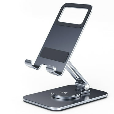 Stable tablet stand, rotatable, height adjustable, foldable tablet stand - gray