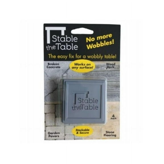 Stable the Table 105212 Square Table Wobble Fixer, Gray - Pack of 4