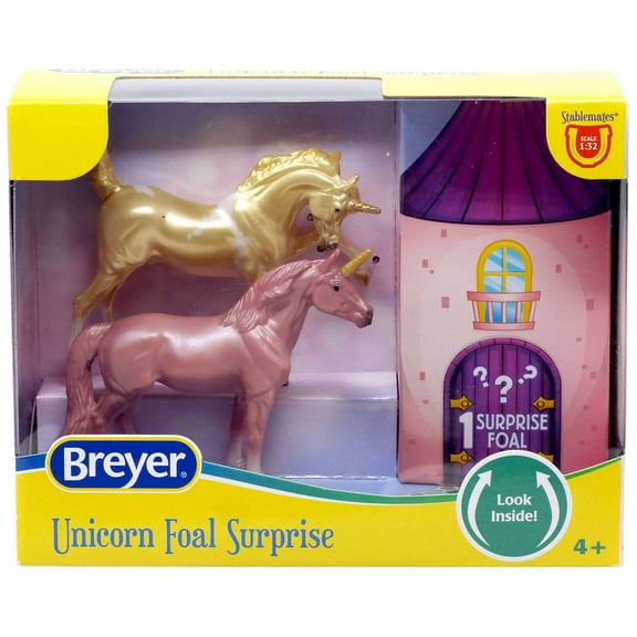Stablemates Unicorn Foal Surprise Figure Set (Pink & Gold)