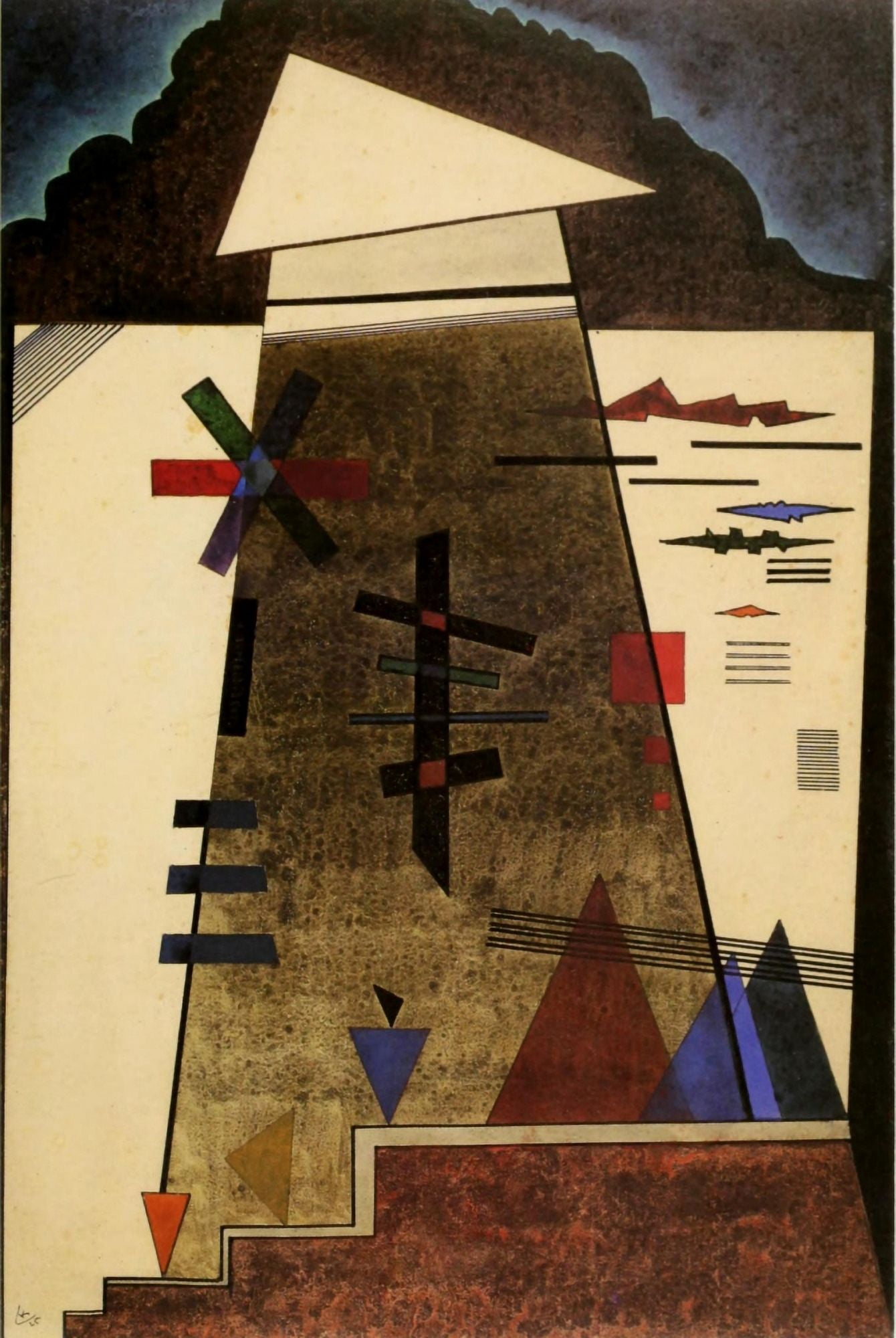 Stables 1925 Canvas Art - Wassily Kandinsky (18 x 24)