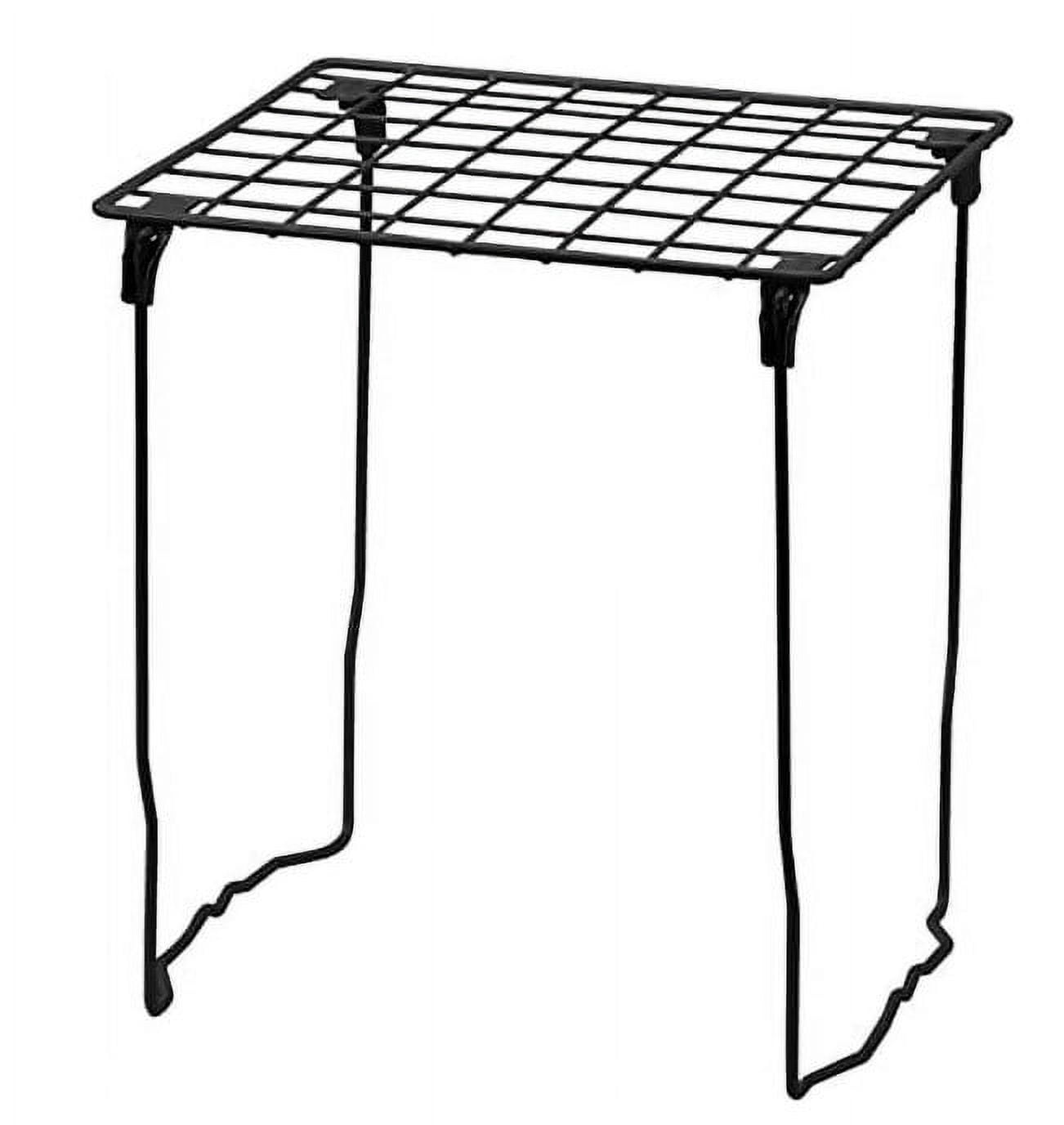 Stac-A-Shelf Locker Organizer Shelf,Stackable,Extra Tall,Fits Standard Size School Lockers,Black