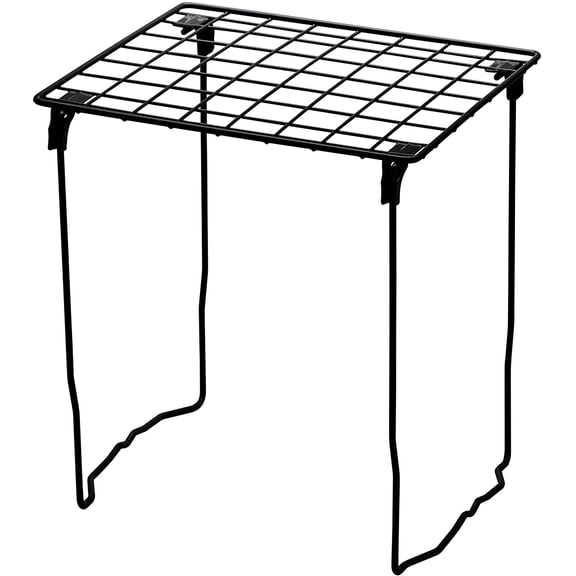 Stac-A-Shelf Locker Shelf, Stackable Organizer, Extra Tall, Fits Standard Size School Lockers, Black
