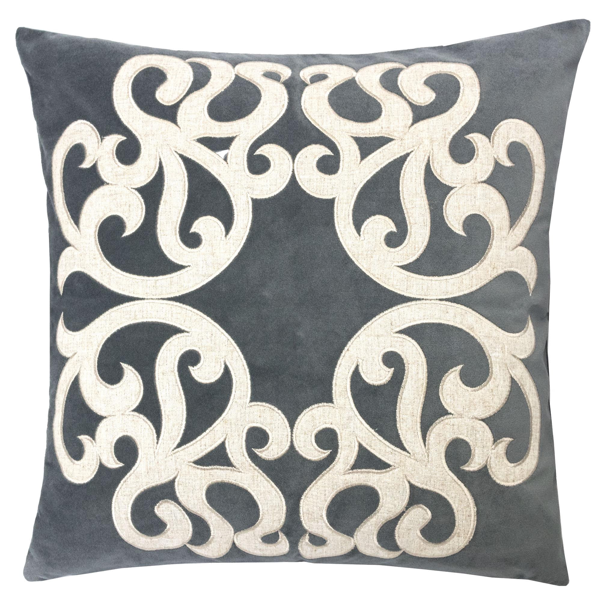 Stacey Gray Abstract Polyester 20 in. x 20 in. Throw Pillow