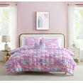 thumbnail image 1 of Staci Swirl Pink 4-Piece Soft Embellished Microfiber Comforter Set - Full, 1 of 6