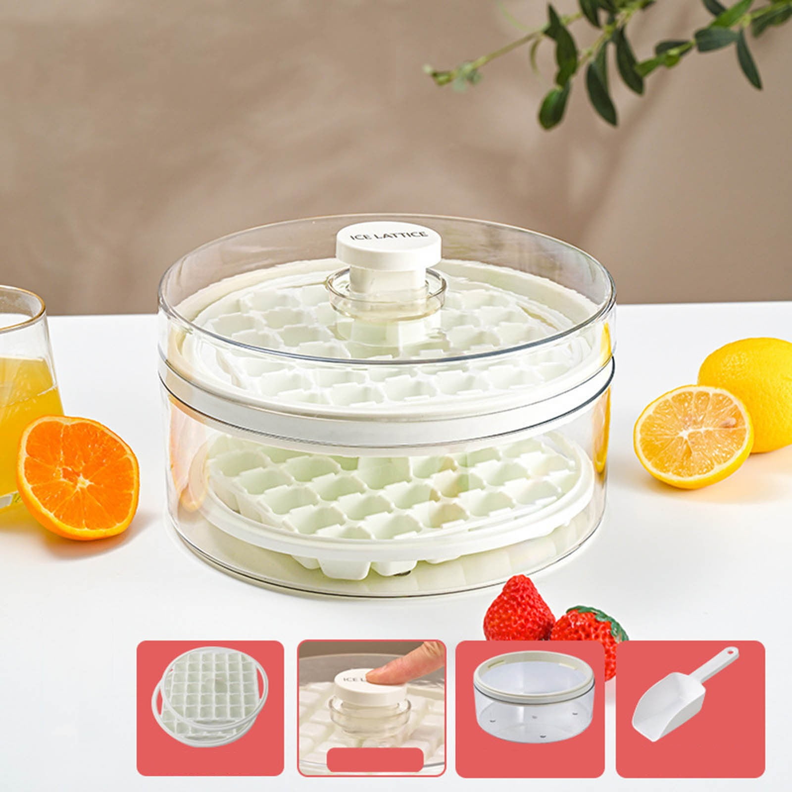 Stack of Circles Stacking Rings 1 Tbsp Freezing Tray Crushes Ice Tray