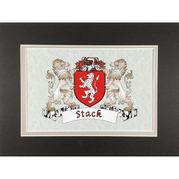 Stack Irish Coat of Arms Print - Frameable 9" x 12"