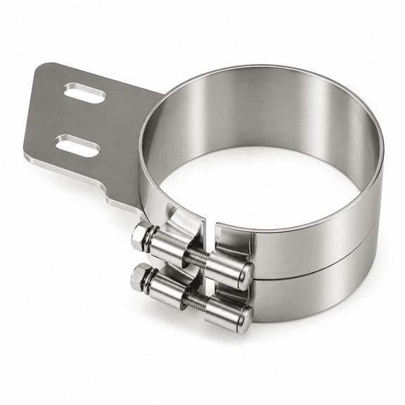 Stack Mounting Bracket 7in Compatible with Peterbilt Applications  Polished Stainless Steel Wide Clamp  Compatible with 50BJ-APB700SCP  50BJAPB700SCP