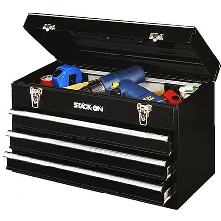 Stack On 20" 3-Drawer Chest Black