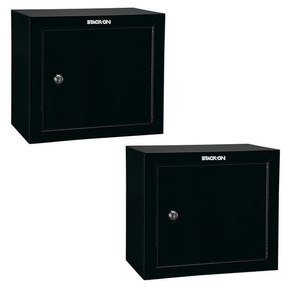 Stack On Stackable Locking 15" Steel Pistol Ammo Cabinet Safe (2 Pack)