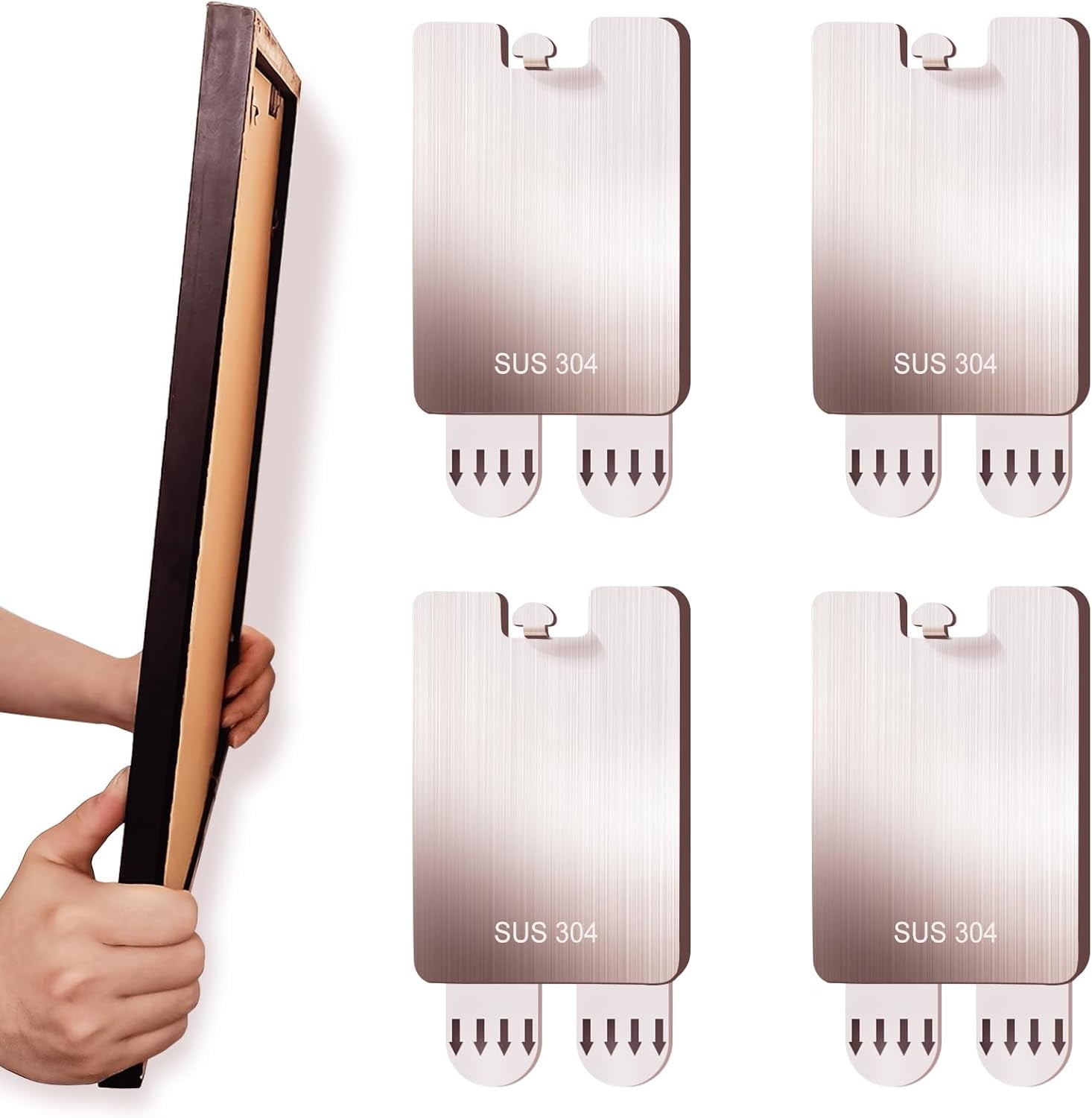 Stack Shadow Metal Picture Frame Hangers Damage Free Hanging, No Damage