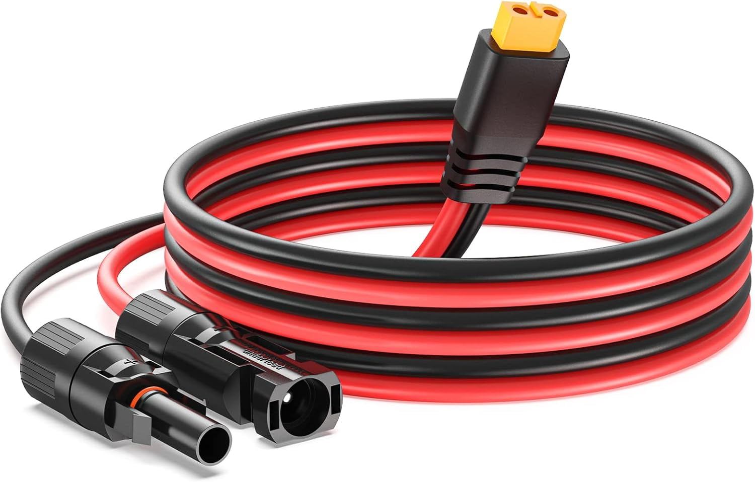 Stack Shadow Solar to XT60 Charge Extension Cable 12AWG 3.3Ft Solar Connector to XT60 Adapter Cable for Solar Panel to LiFePO4 Battery RV Portable Power Station Solar Generator