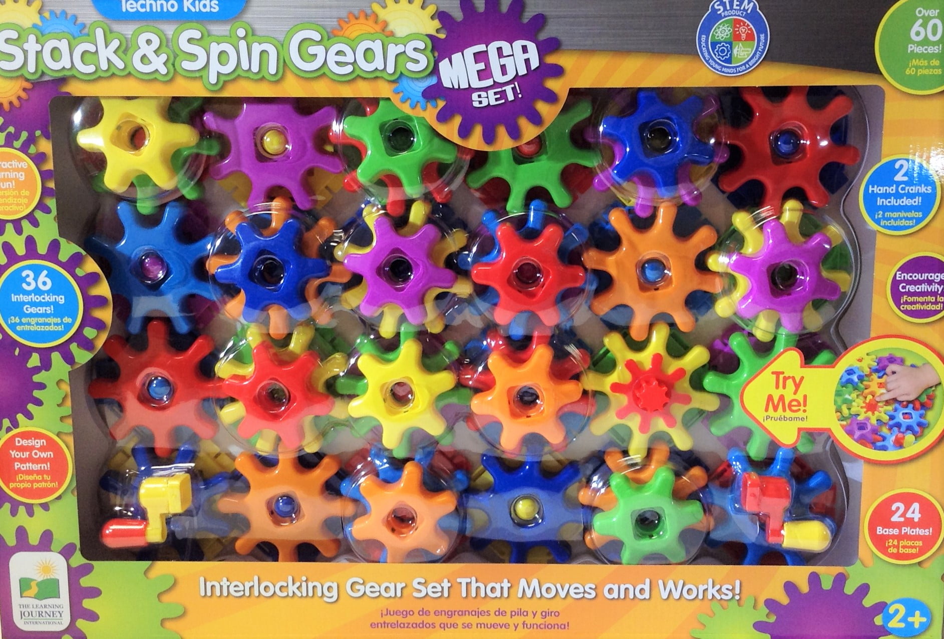 Techno Kids Stack & Spin Gears Mega Set Over 60 Pieces