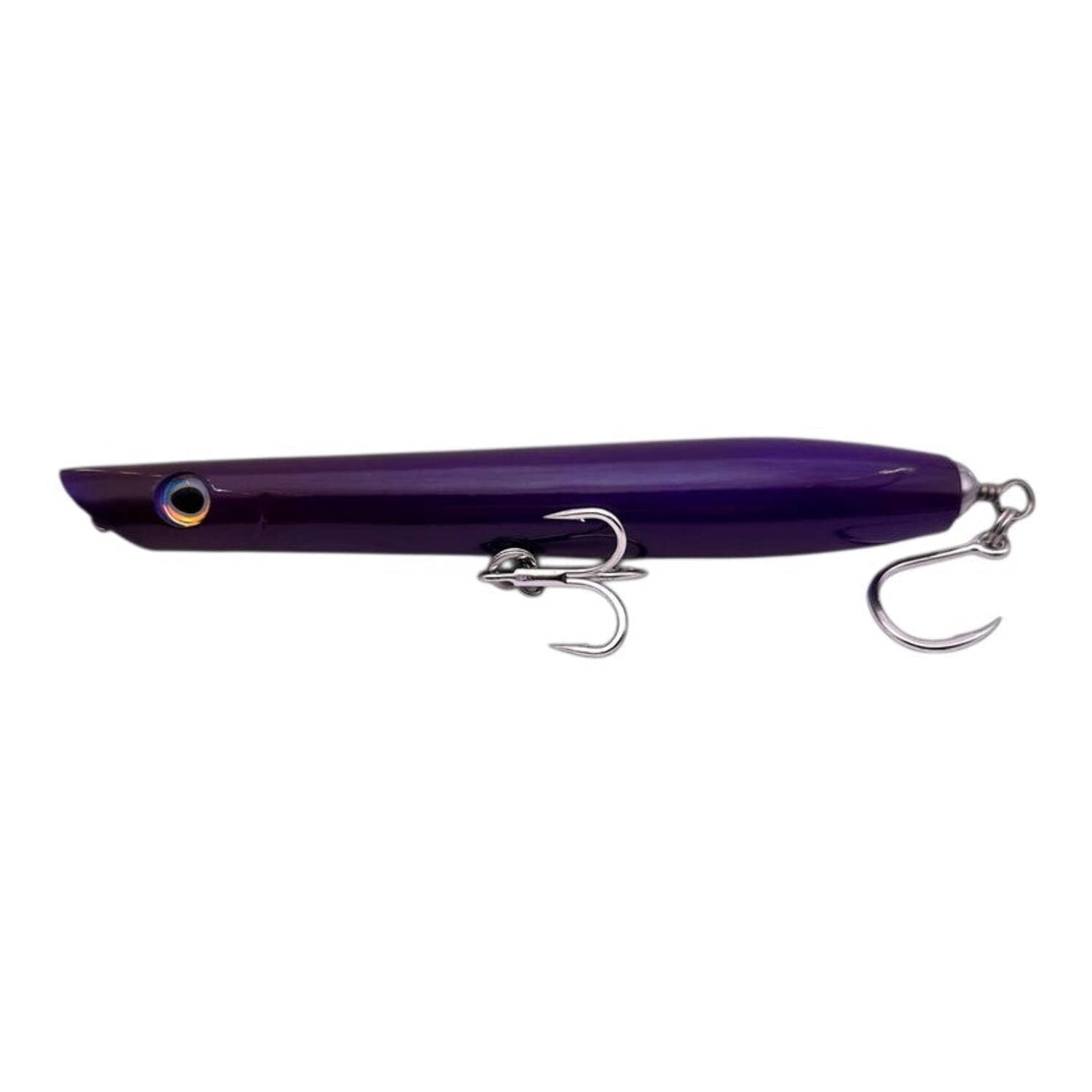Cotton Cordell Pencil Popper Fishing Lure - Chrome/Black Back - 6 in, cotton 6in