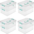 Stack and Carry 2 Layer Handle Box Stackable Plastic Small Container