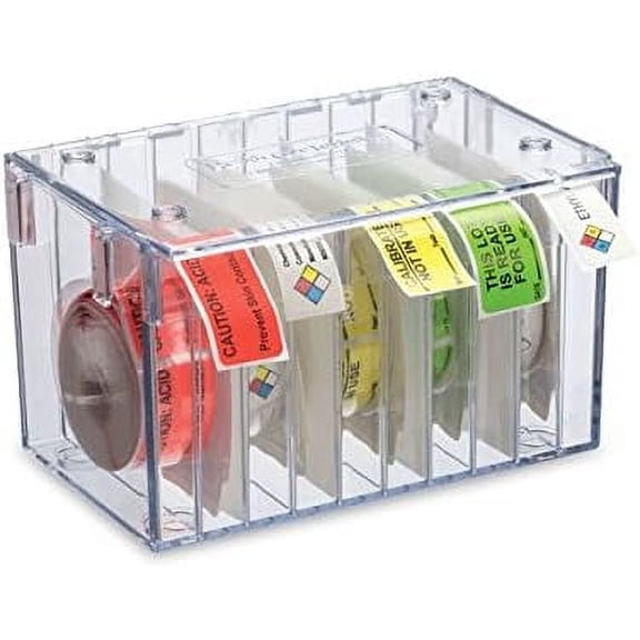 Stack-n-Connect Label Dispenser 10-Roll Includes 9 Dividers/Accommodates 500- and 1000-Label Rolls 8.25"W x 5.5"D x 5"H