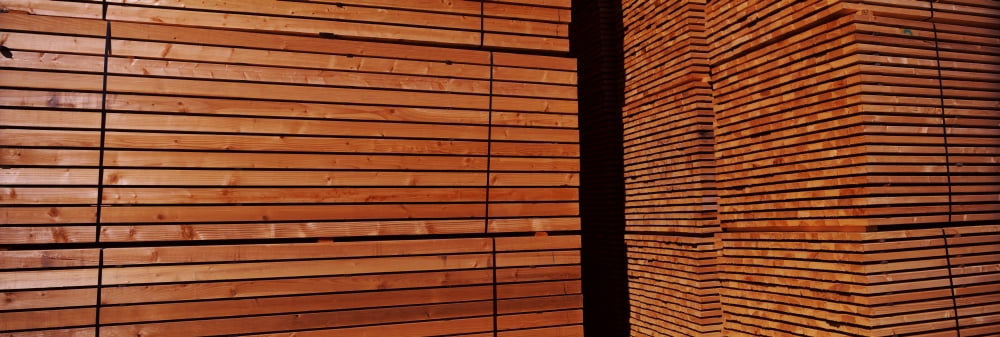 Stack of lumber at sawmill Eureka Humboldt County California USA Canvas Art - Panoramic Images (36 x 12)