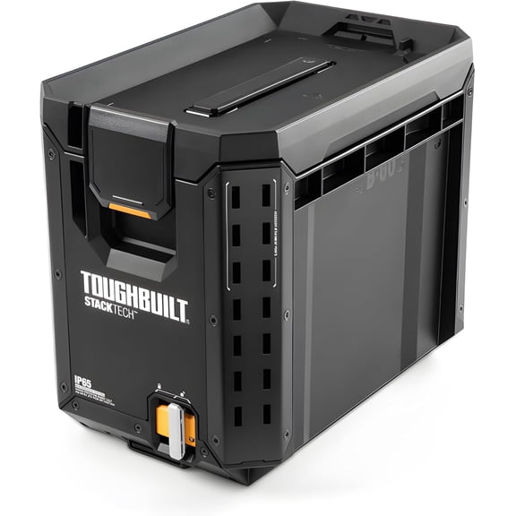  StackTech Compact Tool Box, Lockable Organizer with Removable Tray, IP65 Protection & Auto-Locking System (TB-B1-B-60C)