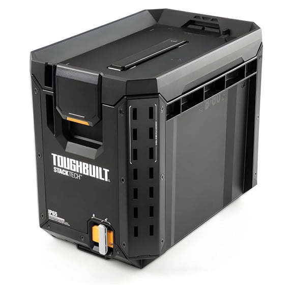 StackTech Compact Tool Box Lockable Organizer with Removable Tray