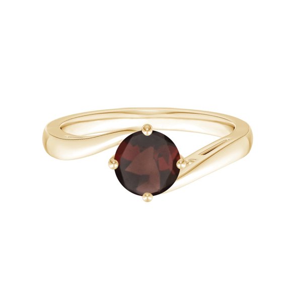Stackable 0.75 Ctw Round Garnet 925 Sterling Silver Women Wedding Ring