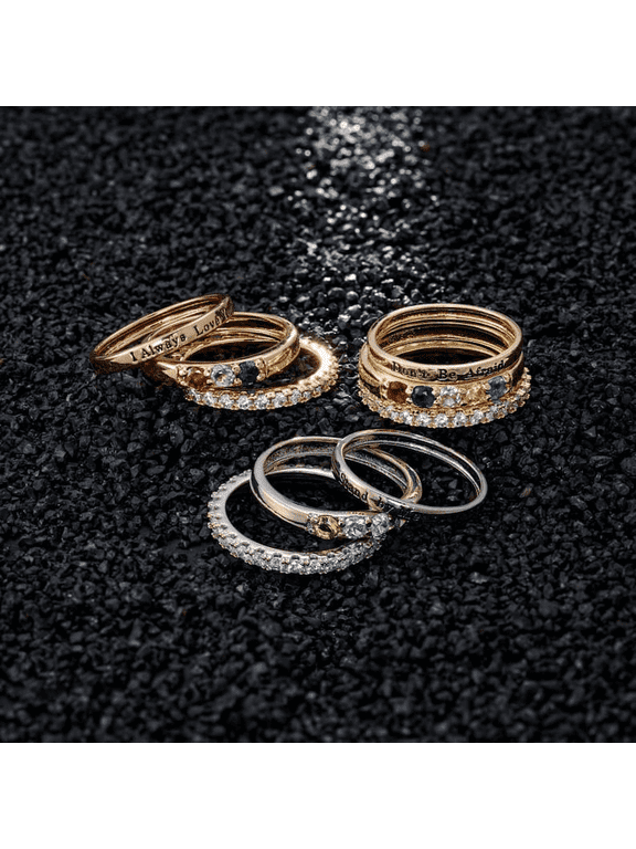 Stackable 1-10 Family Birthstone Ring For Mom,3pcs Personalized Mothers Stacking Rings,Gift For Her,Custom Made Jewelry,Name Engraved Ring