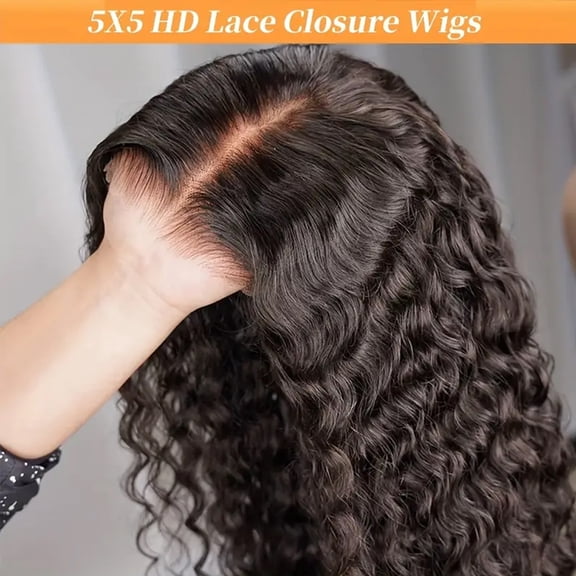Stackable 250 Density Glueless Deep Curly Wave Wig Ready to Wear 5x5 HD Lace Closure Wig Pre Cut No Glue 13x4 13x6 Human Hair Wigs Women | Typpkmm