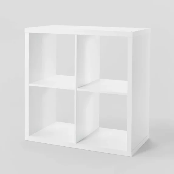 4 Cube Storage Organizer,Kids Toys, Books, Decor,White