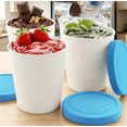 thumbnail image 1 of Stackable 4Pcs Ice Cream Containers With Silicone Lids, Leak-Proof For Meal Prep, Snacks, Lunch, Salad, Leftovers, Soup & Oats - Freezer-Safe Design, 1 of 1