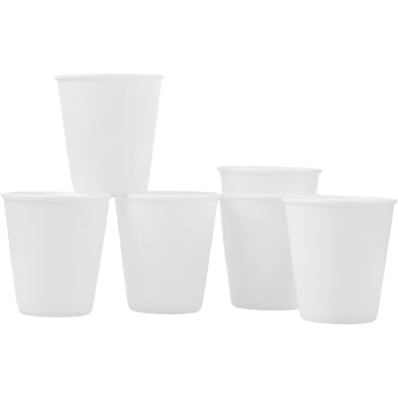 Stackable 8oz Fine Bone China Coffee Tea Cups Without Handle for Espresso and Cappuccino Set of 6, Demitasse Cups Same Size as Standard Paper Cup Model, Multipurpose Tumbler Toothbrush Bathroom Cup