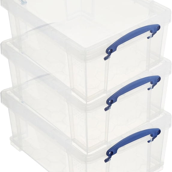 Storage Container Bi Stackable 9 Liter Plastic Storage Container Bin with Snap Lid and Built ...