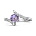 thumbnail image 1 of Stackable 925 Sterling Silver 0.10 Ctw Amethyst Wedding Mother's Day Gift Ring, 1 of 3
