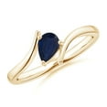 thumbnail image 1 of Stackable 925 Sterling Silver 2 Ctw Pear Blue Sapphire Women Wedding Ring Jewelry, 1 of 5