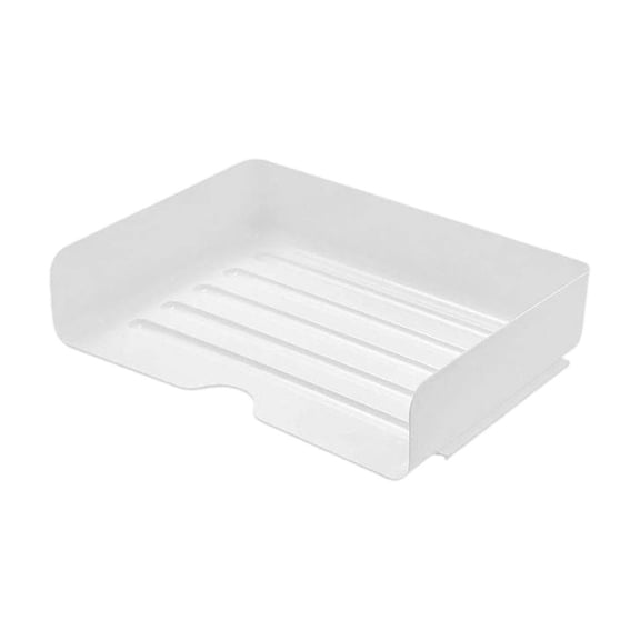 Stackable A4 Letter Tray White Plastic Desktop File Organizer, Open Top Document Paper Book Storage Rack Anti-Slip Base Desk Caddy for Office Home School Stationery Supplies Organization