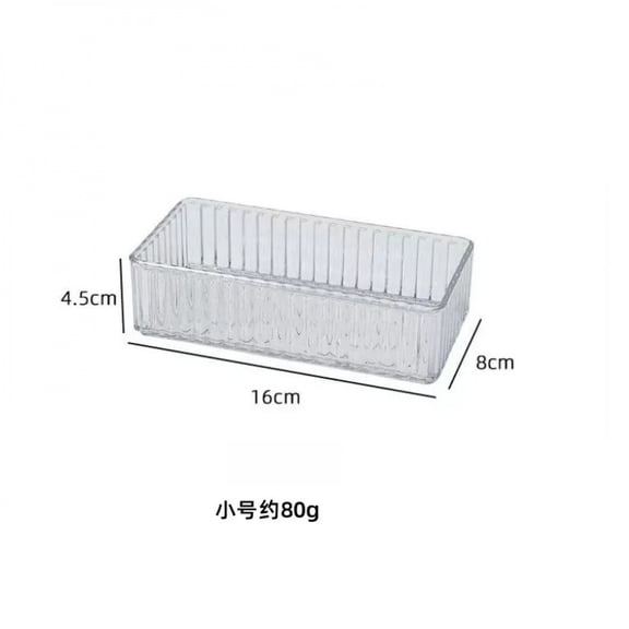Stackable Acrylic Drawer Organizer - Adjustable Divider Trays for Cosmetics, Modular Makeup Storage Box