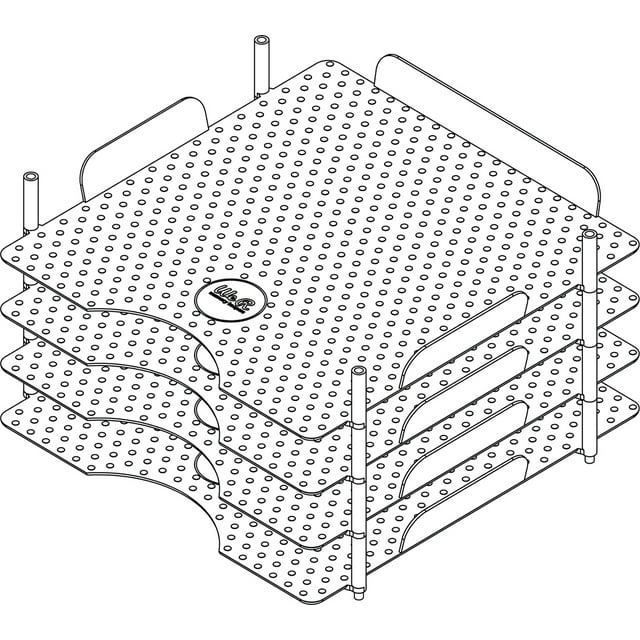 Stackable Acrylic Paper Trays Retail Packaged 4/PkgClear 12"X12"