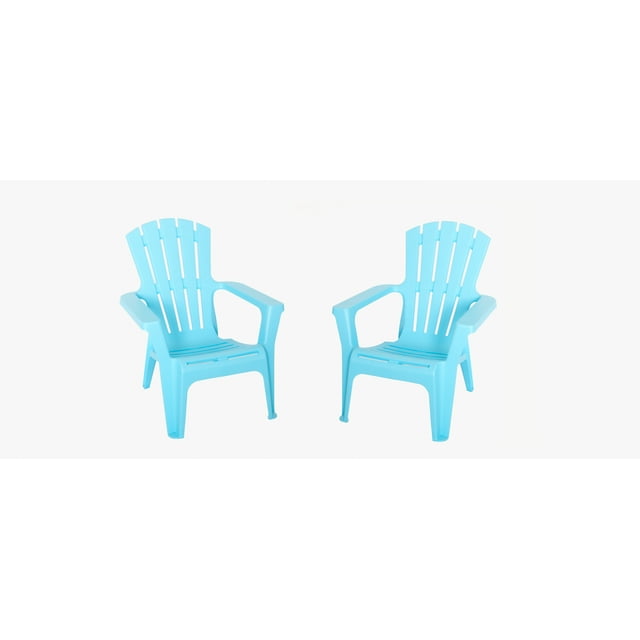 Stackable Adirondack Chairs in Blue (Set of 2)