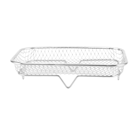Stackable Air Fryer Racks Rectangular Stainless Steel Multi Layer Dehydrator Rack for Air Fryer Grilling Baking Steaming Compatible with Most 10 in and Larger Air Fryers Set of 3