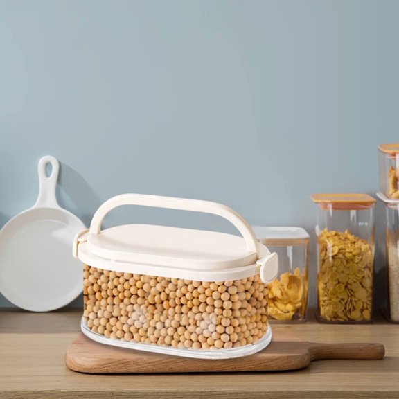 Stackable Airtight Food Storage Containers | 350ml Per Layer | Humidity Proof Kitchen Organizer | White Plastic Sealed Boxes for Meal Prep & Pantry