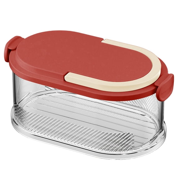 Stackable Airtight Spice Organizer - Multi-Layer Sealed Storage Containers with Lids - Kitchen Counter Herb & Seasoning Rack - Space Saving for Home & Restaurant Red1