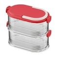 thumbnail image 1 of Stackable Airtight Spice Storage Organizer - Multi-Layer Kitchen Rack with Sealable Jars, for Countertop, Cabinet, Herb, Seasoning, Space Saving (1Pcs) Red2, 1 of 7