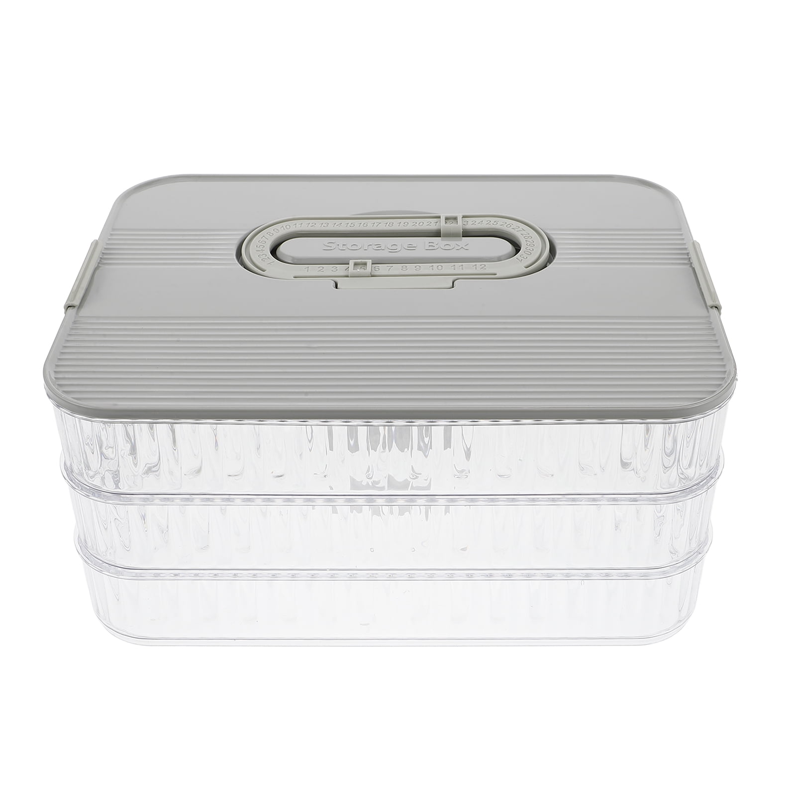 Stackable And Detachable Plastic Storage Container Three-Layer Freezer ...