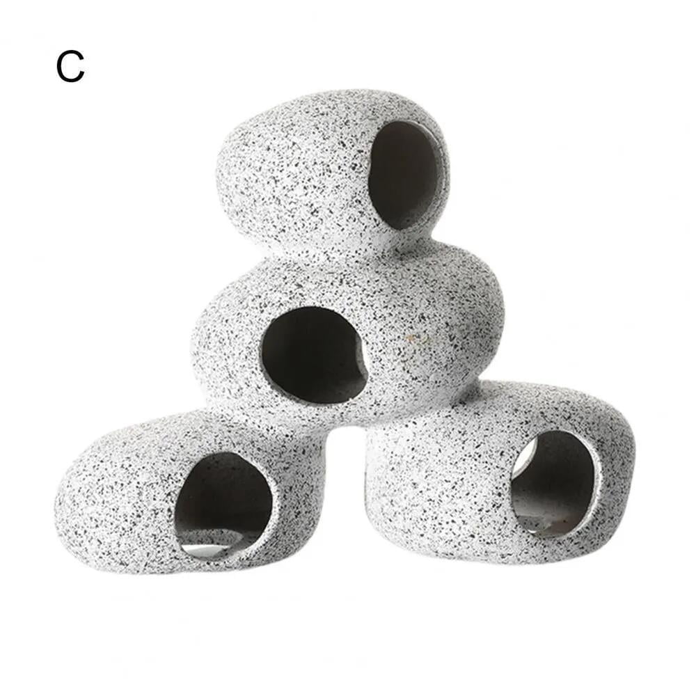 Stackable Aquarium Decoration Rock Caves, Fish Tank Accessories Cave Hideout, Hideaway for Shrimp Cichlid Cave Hiding Breeding Spawning, Betta Fish Hideout