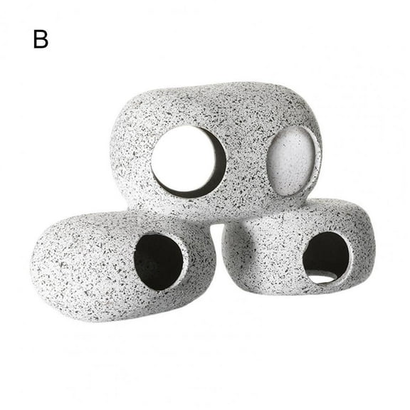 Stackable Aquarium Decoration Rock Caves, Fish Tank Accessories Cave Hideout, Hideaway for Shrimp Cichlid Cave Hiding Breeding Spawning, Betta Fish Hideout