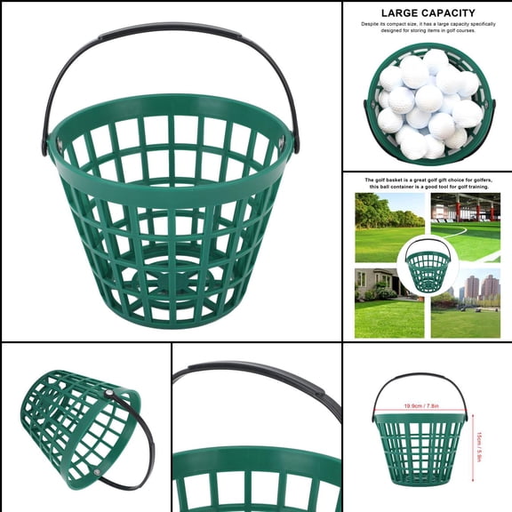 Stackable Ball Basket, Durable Nylon Plastic Container with Handle for Easy Carrying, 92 Characters